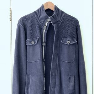 Banana Republic Cotton Mock Neck Cardigan